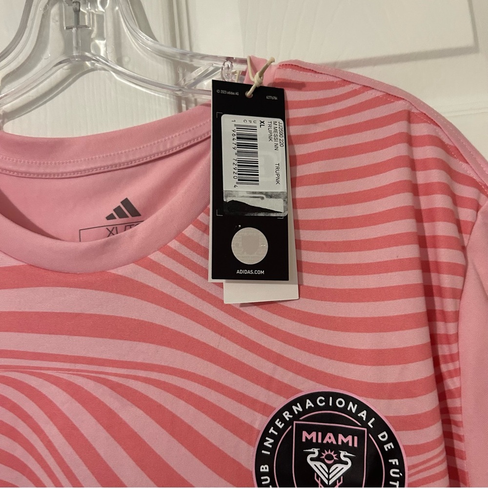 adidas Lionel Messi Inter Miami CF #10 Men's Performance Shirt Pink, XL - Picture 5 of 9